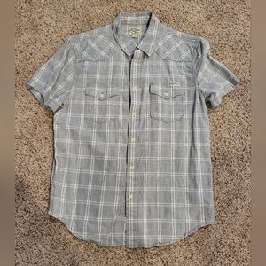 Lucky Brand short sleeve button-up shirt, size M